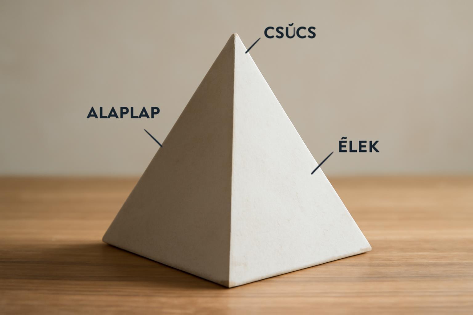 A gúla részei: alaplap, csúcs és élek bemutatása