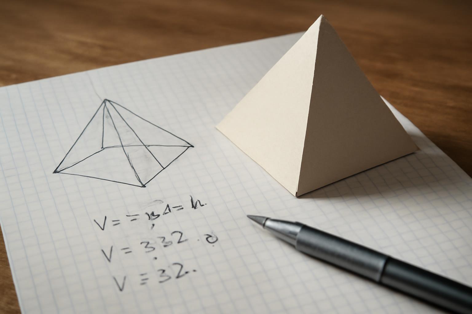 A négyzet alapú gúla térfogatának meghatározása