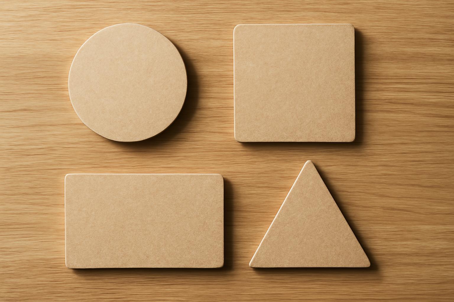 Síkidomok fajtái: kör, négyzet, téglalap és háromszög