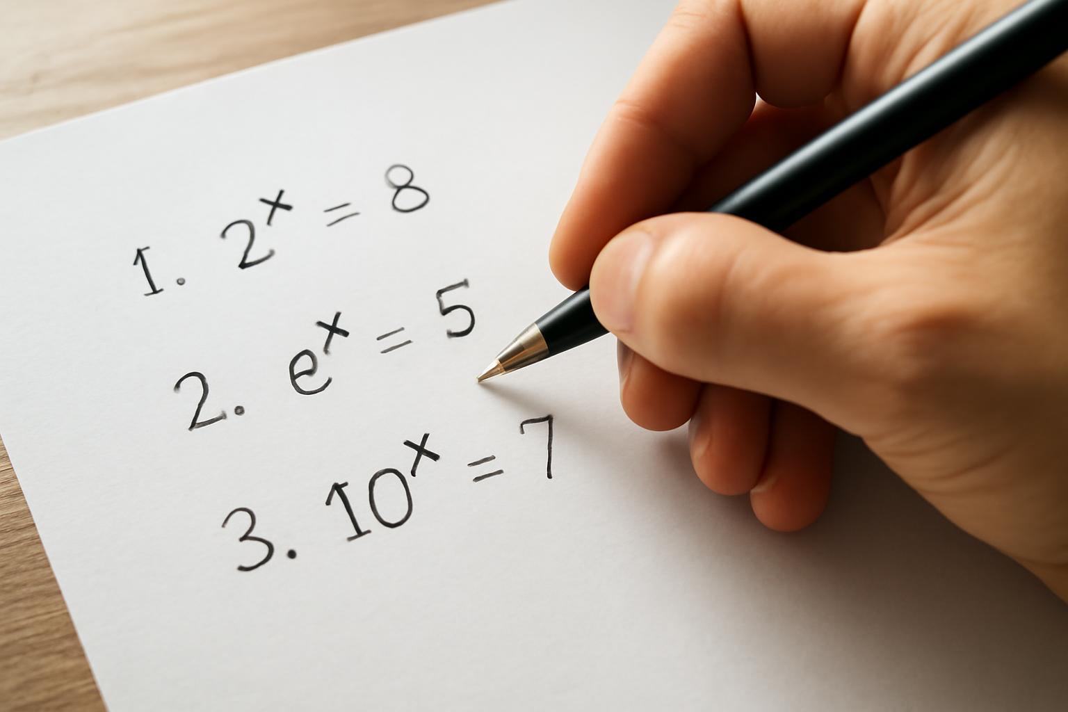 Alapvető típusú exponenciális egyenletek