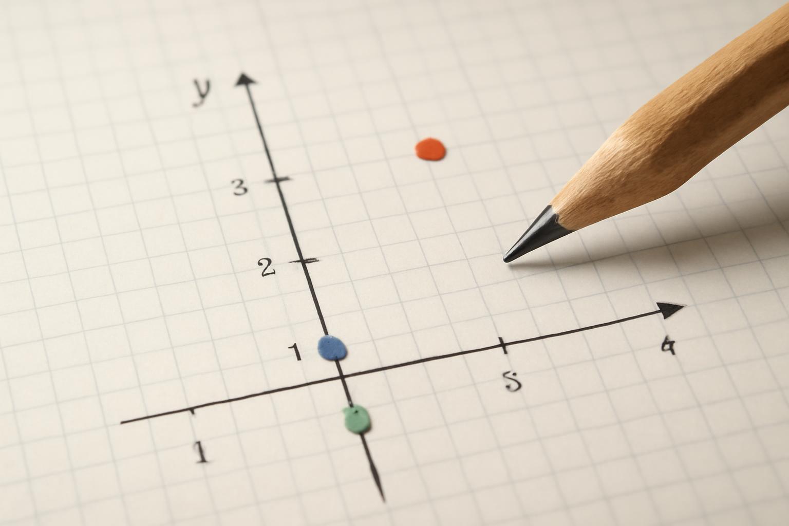 Egy grafikon, amelyen x és y tengelyek láthatók, színes pontokkal jelölve.