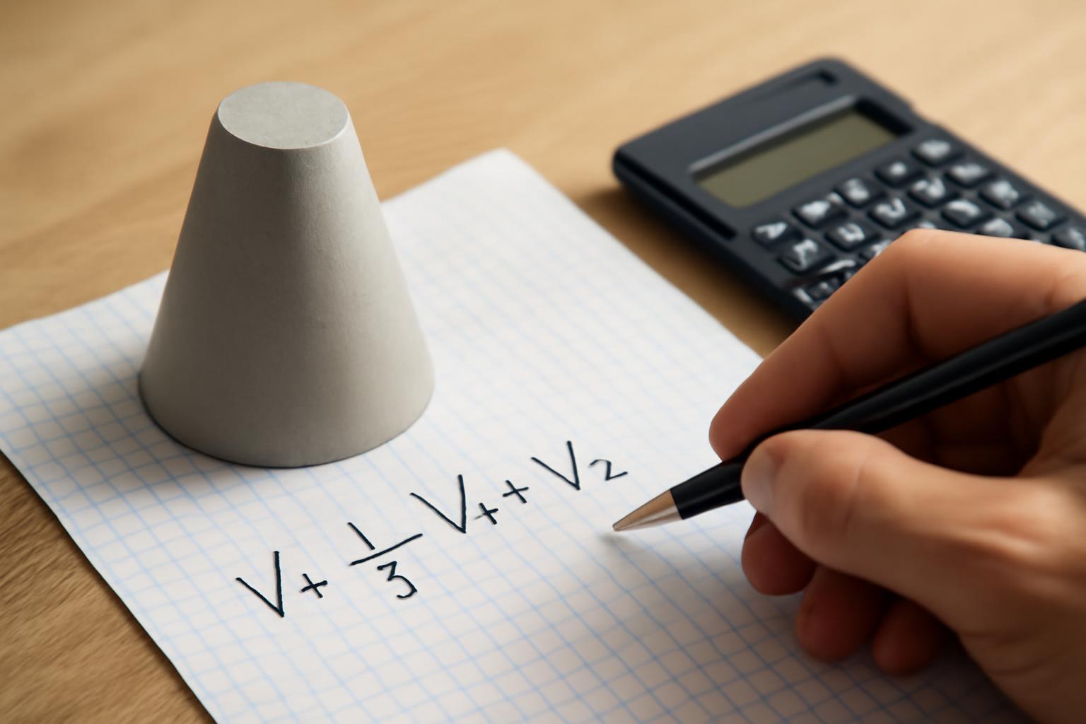 A csonka kúp térfogatának kiszámítása lépésről lépésre