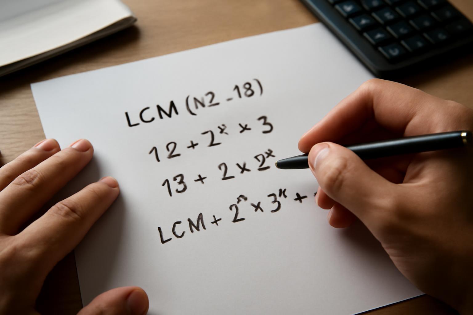 Egy kéz papíron számításokat végez az LKKT meghatározásához.