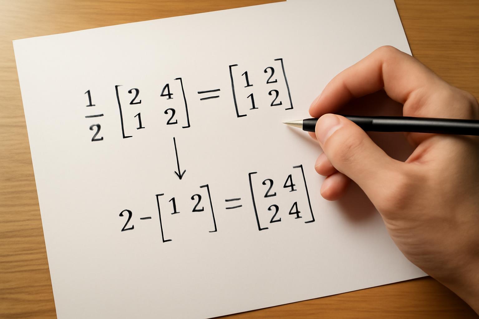 Egy kézírásos matematikai példa ekvivalens átalakításokra, számokkal és műveletekkel.
