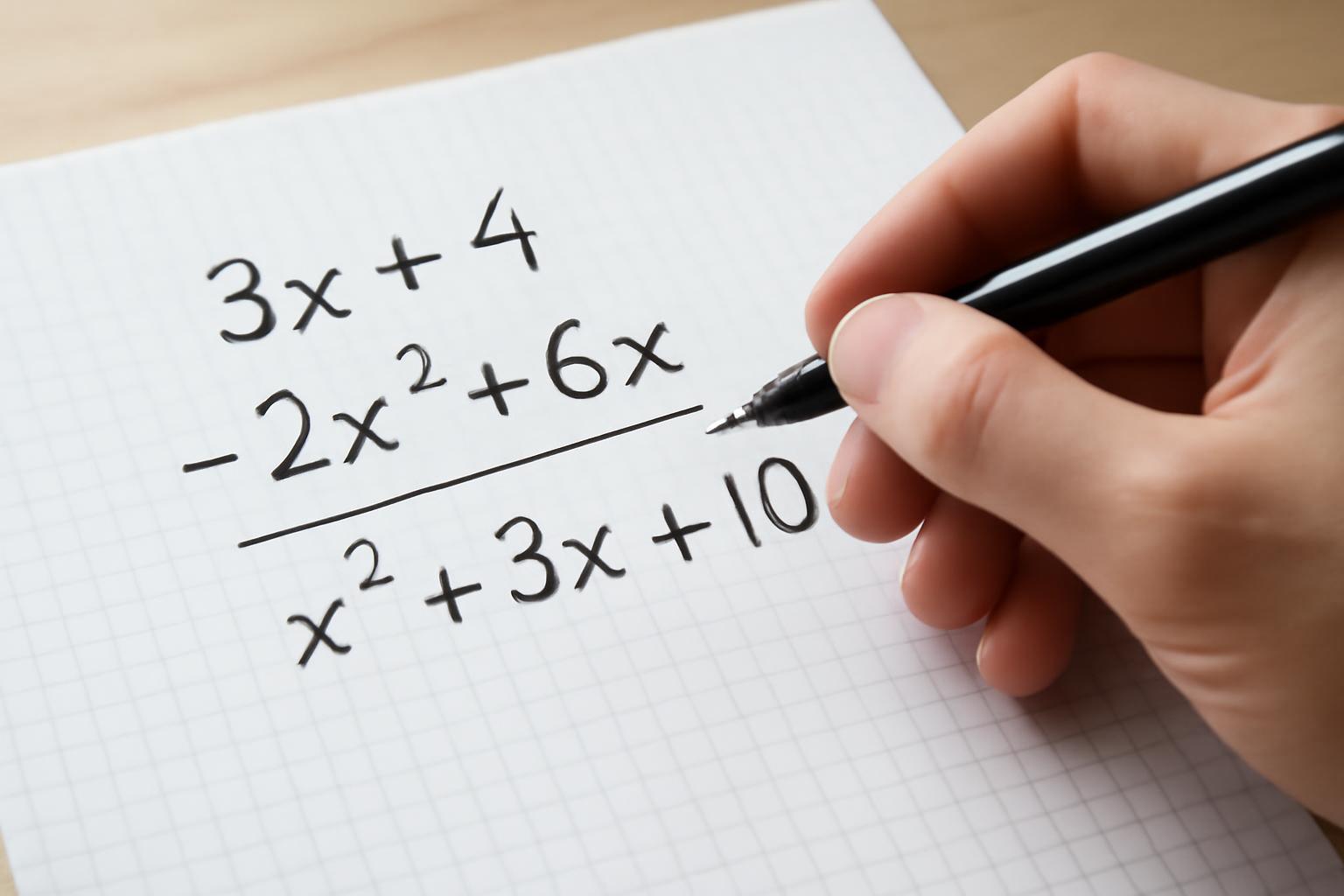 Törtes algebrai kifejezések összeadása